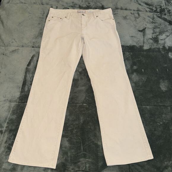 Y2K 2005 Old Navy Stretch Corduroy Pants Women's 10 Beige Pockets Casual Bootcut - Picture 1 of 8